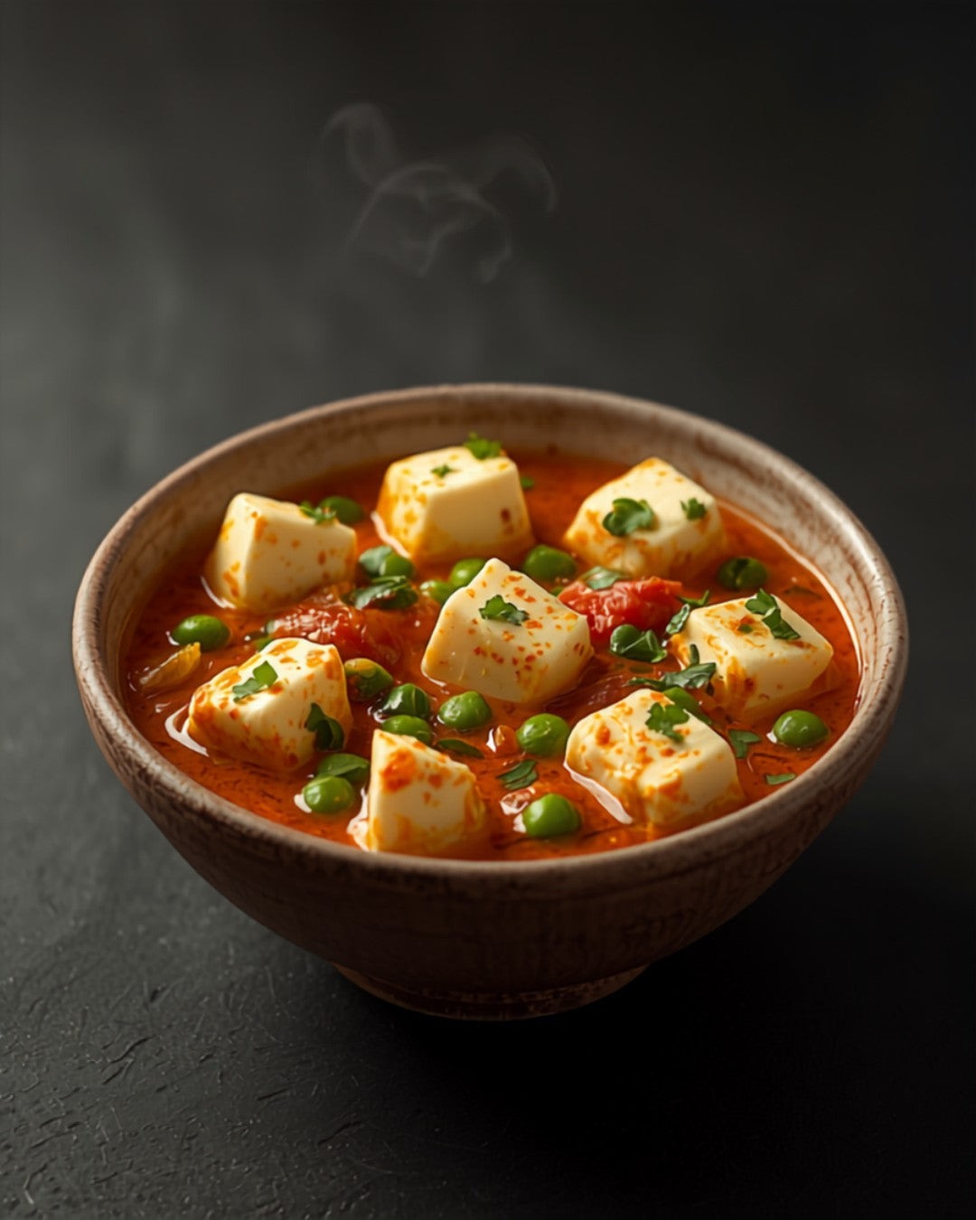 Mattar paneer with peas in masala sauce