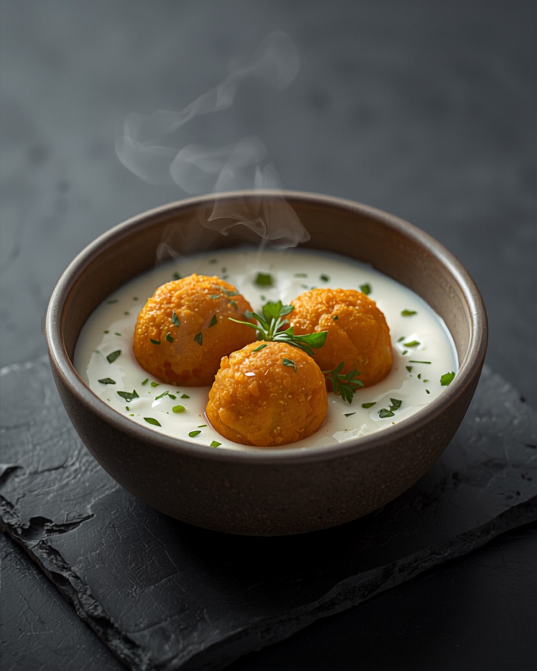 Turkey and courgette kofta with yoghurt sauce