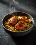 Roast chicken with orzo, peas and gremolata