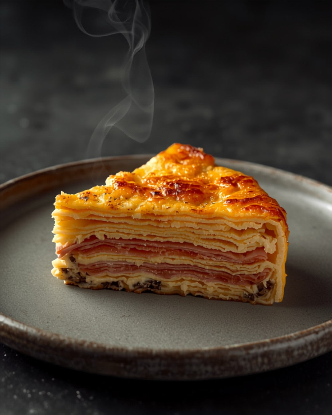 Vincisgrassi baked layered pasta