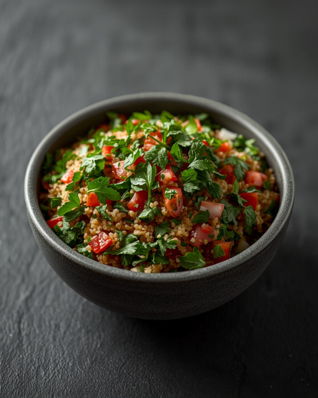 Tabbouleh with bulgur wheat and fresh herbs