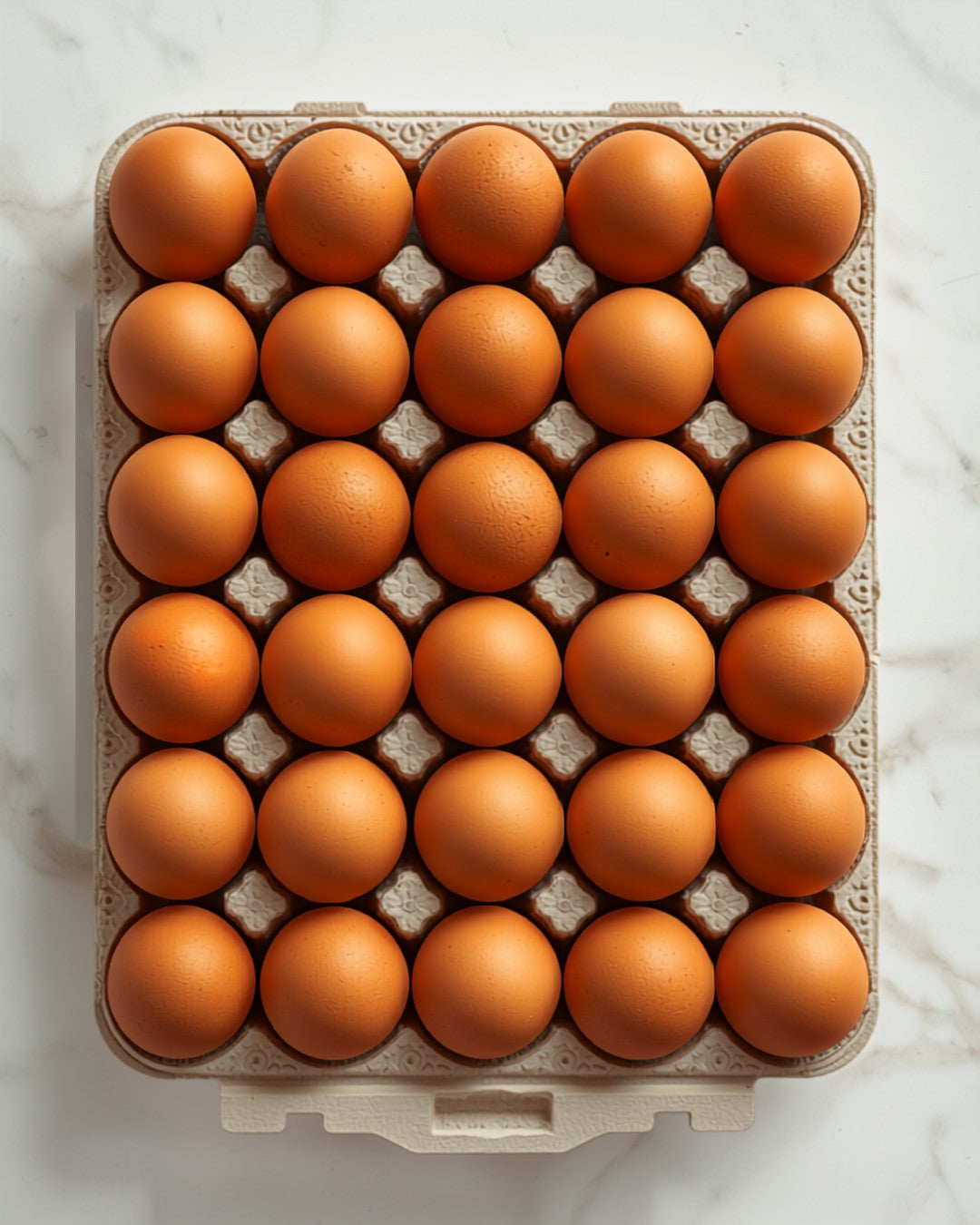 Tray of Burford Brown eggs