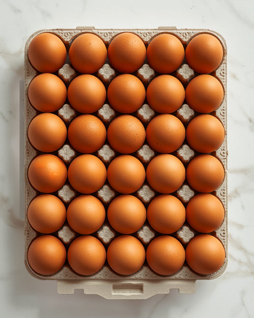 Tray of Burford Brown eggs