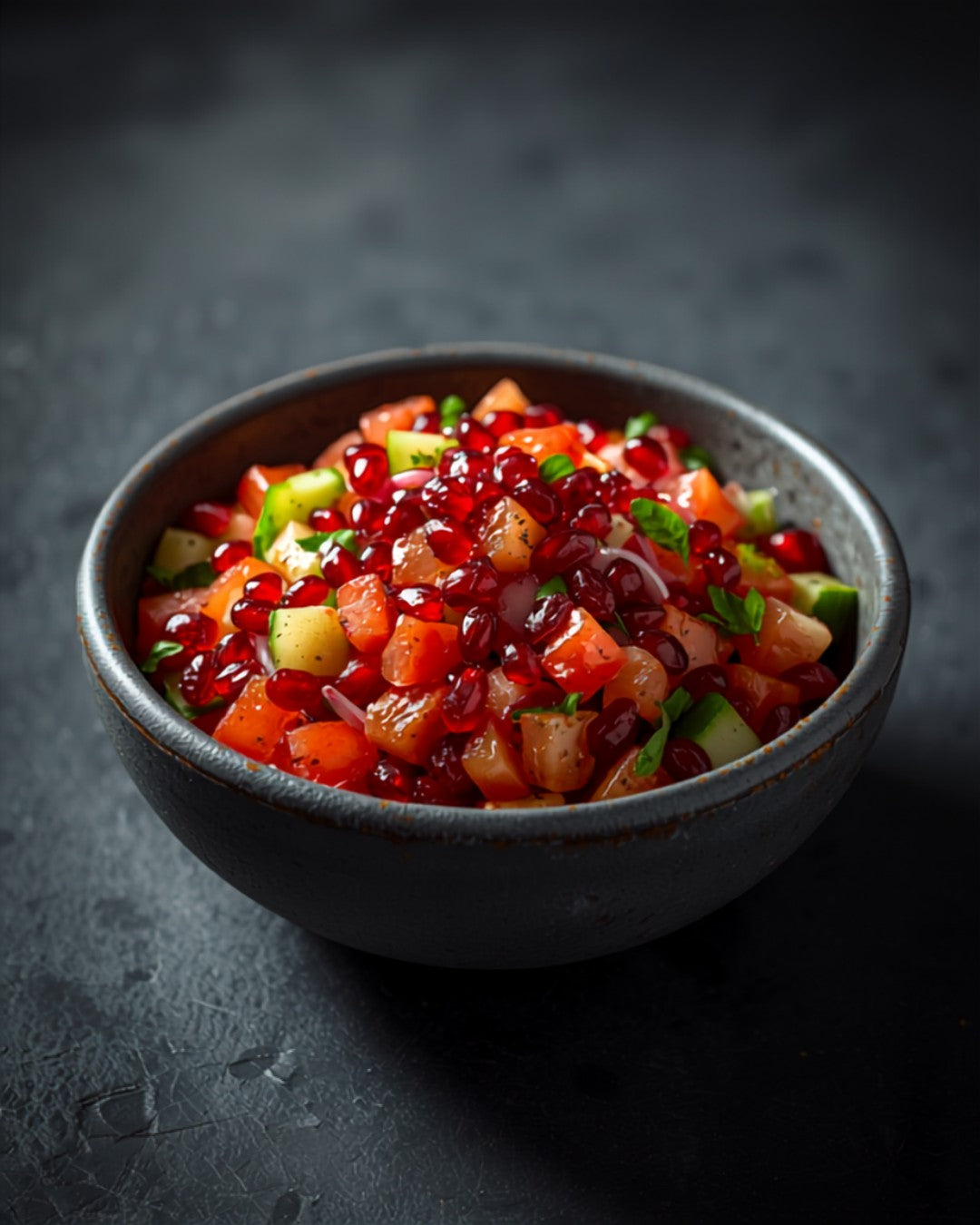 Shirazi salad with pomegranate