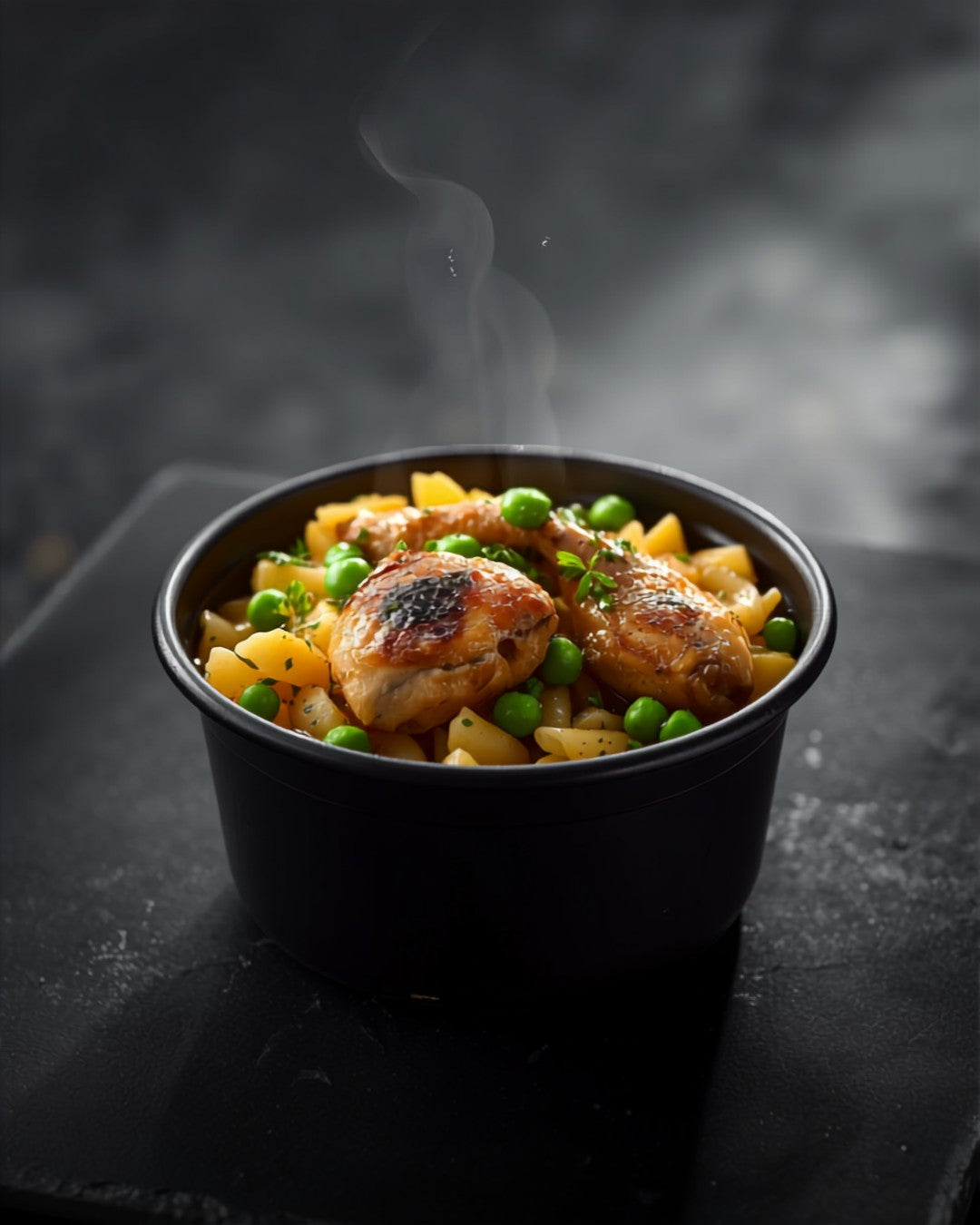 Roast chicken orzo lunch pot
